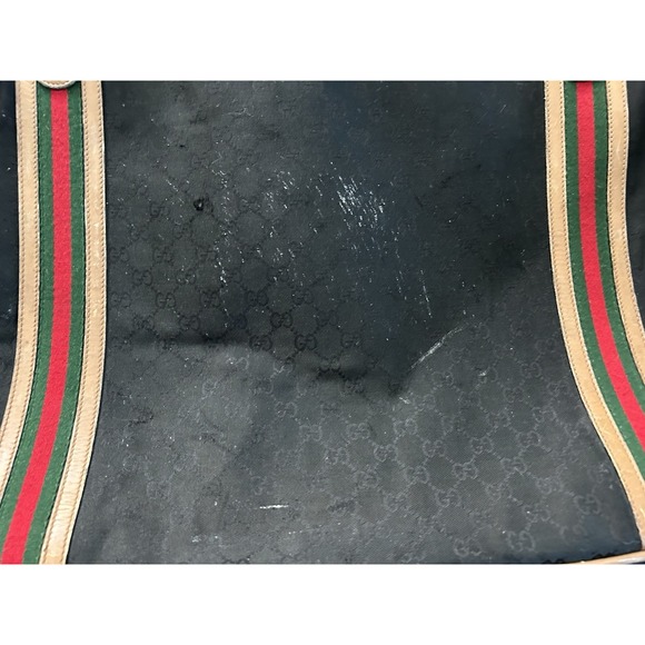 Vintage Gucci Line Sherry? GG Black Fabric Luggage Suitcase Travel Set GUC - Picture 11 of 16